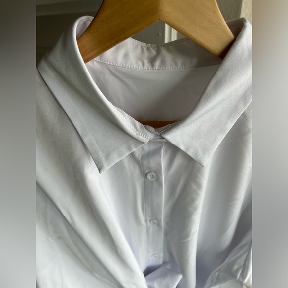 NWT Commense Button-Down Tied Long Shirt – White, Size Large - Picture 14 of 15